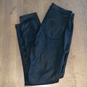 Abercrombie & Fitch curve love super skinny ankle high rise jean (leather look)